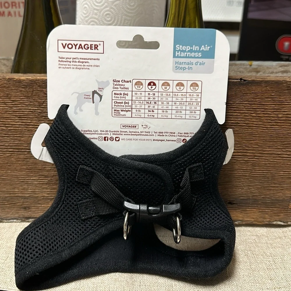 Voyager small. Step in air harness black new